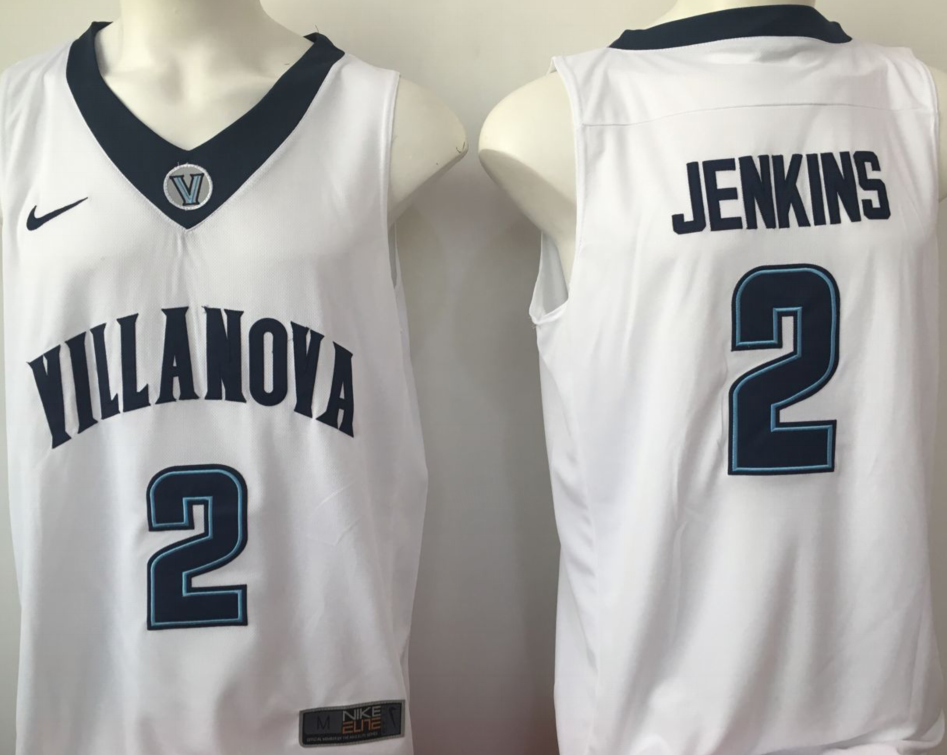 NCAA Men Villanova Wildcats White #2 jenkins
